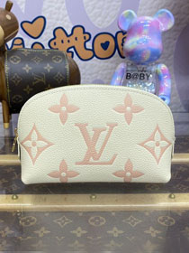 Louis vuitton original calfskin cosmetic pouch M45951 white&chamallow