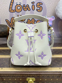 Louis vuitton original calfskin neonoe BB bucket M24048 white&purple