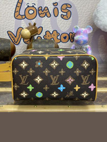 Louis vuitton original monogram canva locker dopp kit M47069