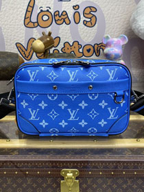 Louis vuitton original monogram canvas alpha messenger bag M31016 blue