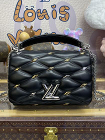 Louis vuitton original lambskin GO-14 medium handbag M24151 black