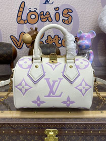 Louis vuitton original calfskin speedy 20 M46397 white&purple