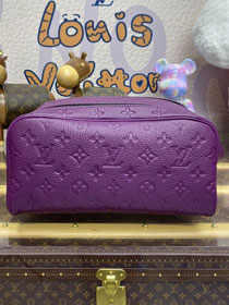 Louis vuitton original calfskin locker dopp kit M82576 purple