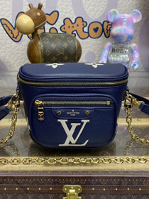 Louis vuitton original calfskin mini bumbag M85636 navy blue