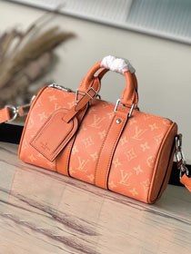 Louis vuitton original monogram canvas keepall 25 M31044 orange