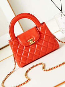 2024 CC original calfskin mini shopping bag AS4416 red