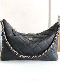 2024 CC original grained calfskin large hobo bag AS4246 black