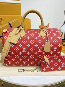 Louis vuitton original soft calfskin speedy P9 40 M24420 red