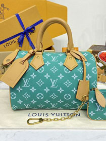 Louis vuitton original soft calfskin speedy P9 25 M11561 lake green