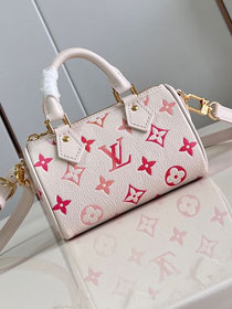 Louis vuitton original calfskin nano speedy M83452 white&pink