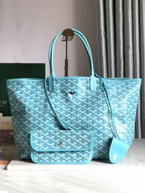 Goyard original canvas saint louis PM bag GY0082 sky blue