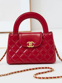 CC original calfskin mini shopping bag AS4416 red