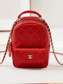 CC original grained calfskin mini backpack AP3753 red