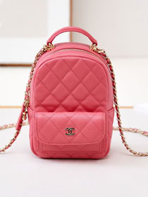 CC original grained calfskin mini backpack AP3753 rose red