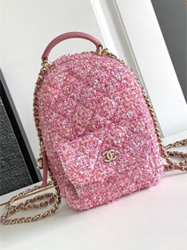 CC original tweed mini backpack AP3753 pink