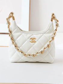 2024 CC original lambskin small hobo handbag AS4922 white