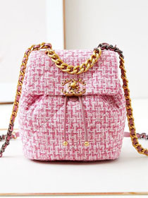 CC original tweed 19 backpack AS4223 pink