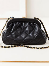 CC original lambskin clutch AS4717 black