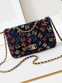 CC original sequins mini flap bag AS4561 multicolor