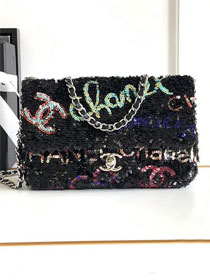 CC original sequins mini flap bag AS4561-3 multicolor