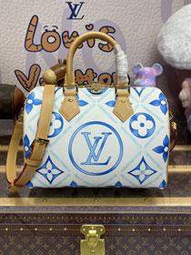 Louis vuitton original monogram canvas speedy 25 M11264 blue