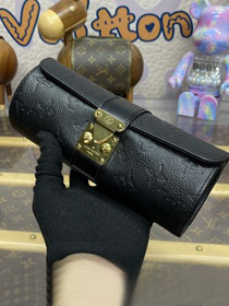 Louis vuitton original calfskin etui bijoux jewelry case M10144 black