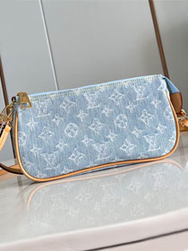 Louis vuitton original denim pochette accessoires M82962 light blue