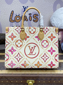 Louis vuitton original monogram canvas onthego MM M11262 coral