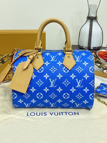 Louis vuitton original soft calfskin speedy P9 25 M24424 blue