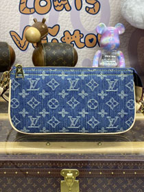 Louis vuitton original denim pochette accessoires M82692 blue