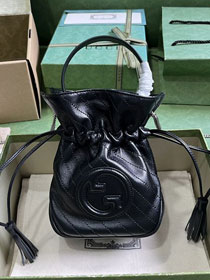 GG original calfskin blondie mini bucket bag 760313 black