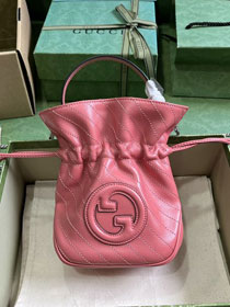 GG original calfskin blondie mini bucket bag 760313 pink