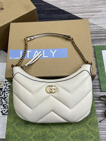 GG original calfskin marmont small shoulder bag 777263 white