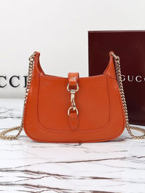 GG original patent calfskin jackie 1961 mini shoulder bag 782889 orange