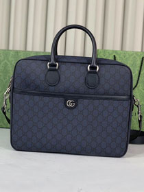 GG original canvas ophidia medium briefcase 792116 blue