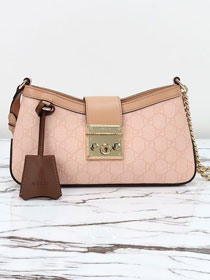 GG original canvas padlock small shoulder bag 811705 light pink