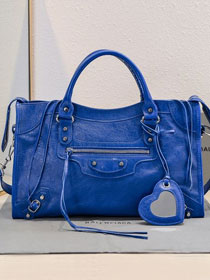 Balenciaga original lambskin le city medium bag 7977862 blue