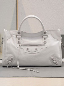 Balenciaga original lambskin le city medium bag 7977862 white