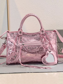 Balenciaga original lambskin le city small bag 8114422 pink