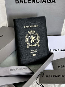 Balenciaga original calfskin passport  phone holder 7877332 black