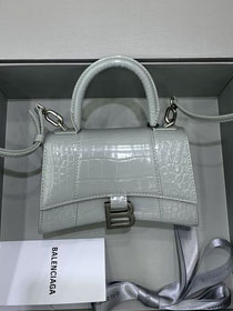 Balenciaga original crocodile calfskin hourglass xs handbag 5928331 grey