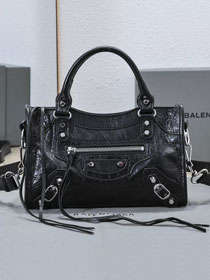 Balenciaga original lambskin le city mini bag 8063952 black