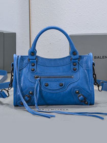 Balenciaga original lambskin le city mini bag 8063952 blue