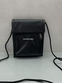 Balenciaga original lambskin phone holder 7420162 black