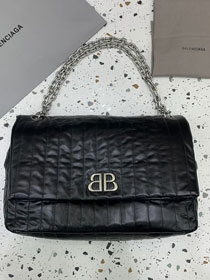 Balenciaga original calfskin monaco large bag 7659332 black