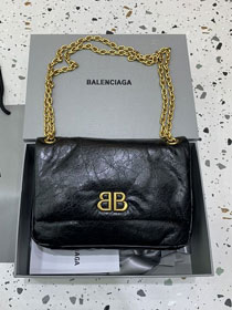 Balenciaga original calfskin monaco mini bag 7929772 black