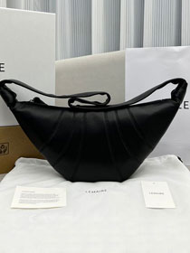 Lemaire original lambskin medium croissant bag LL096 black