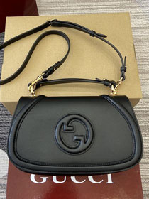 GG original calfskin blondie small top handle bag 815714 black