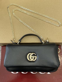 GG original calfskin milano mini top handle bag 806017 black