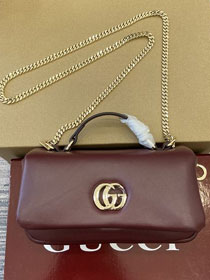 GG original calfskin milano mini top handle bag 806017 bordeaux